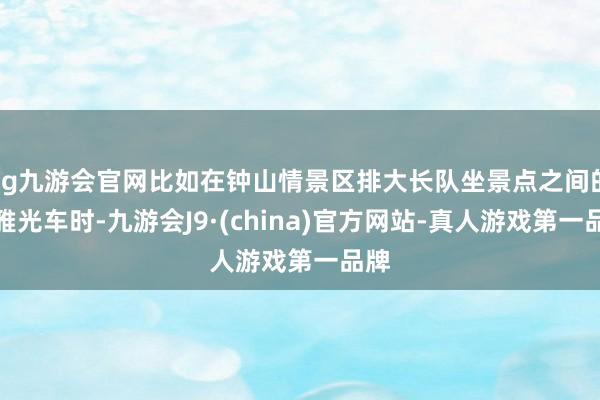 ag九游会官网比如在钟山情景区排大长队坐景点之间的不雅光车时-九游会J9·(china)官方网站-真人游戏第一品牌