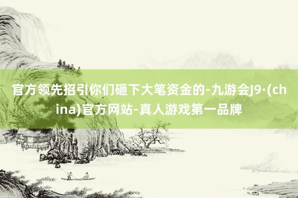 官方领先招引你们砸下大笔资金的-九游会J9·(china)官方网站-真人游戏第一品牌