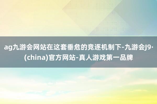 ag九游会网站在这套垂危的竞逐机制下-九游会J9·(china)官方网站-真人游戏第一品牌