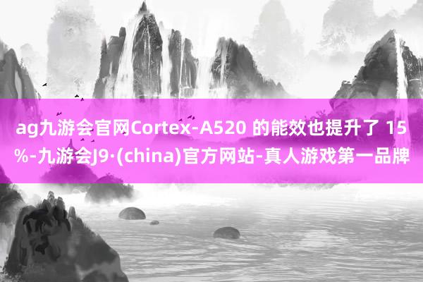 ag九游会官网Cortex-A520 的能效也提升了 15%-九游会J9·(china)官方网站-真人游戏第一品牌