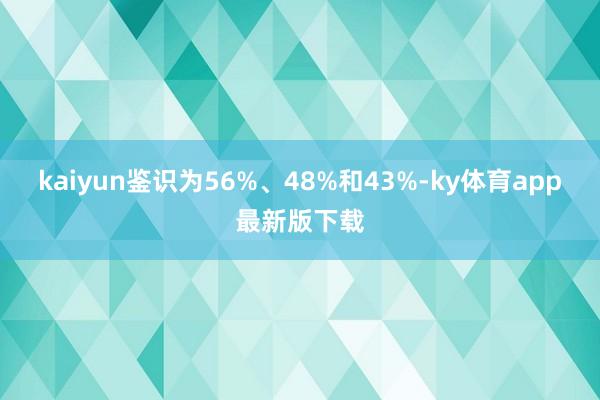 kaiyun鉴识为56%、48%和43%-ky体育app最新版下载