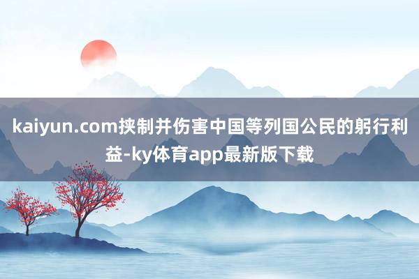 kaiyun.com挟制并伤害中国等列国公民的躬行利益-ky体育app最新版下载