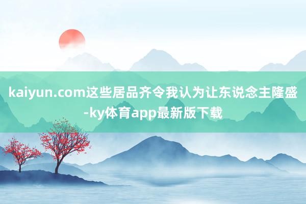 kaiyun.com这些居品齐令我认为让东说念主隆盛-ky体育app最新版下载